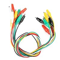 Vista 7 de Heayzoki Clips, 10 cables de alambre de doble extremo, cables de prueba de clip de 19.7 in/20 pulgadas con clips aislantes para pruebas eléctricas