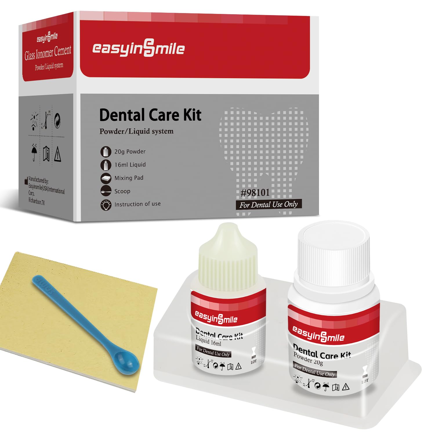 Tooth Repair Kit Zinc Oxide Eugenol,Dental Cement for Chipped Broken Teeth, Missing Tooth,Crown Fillings & Bridges