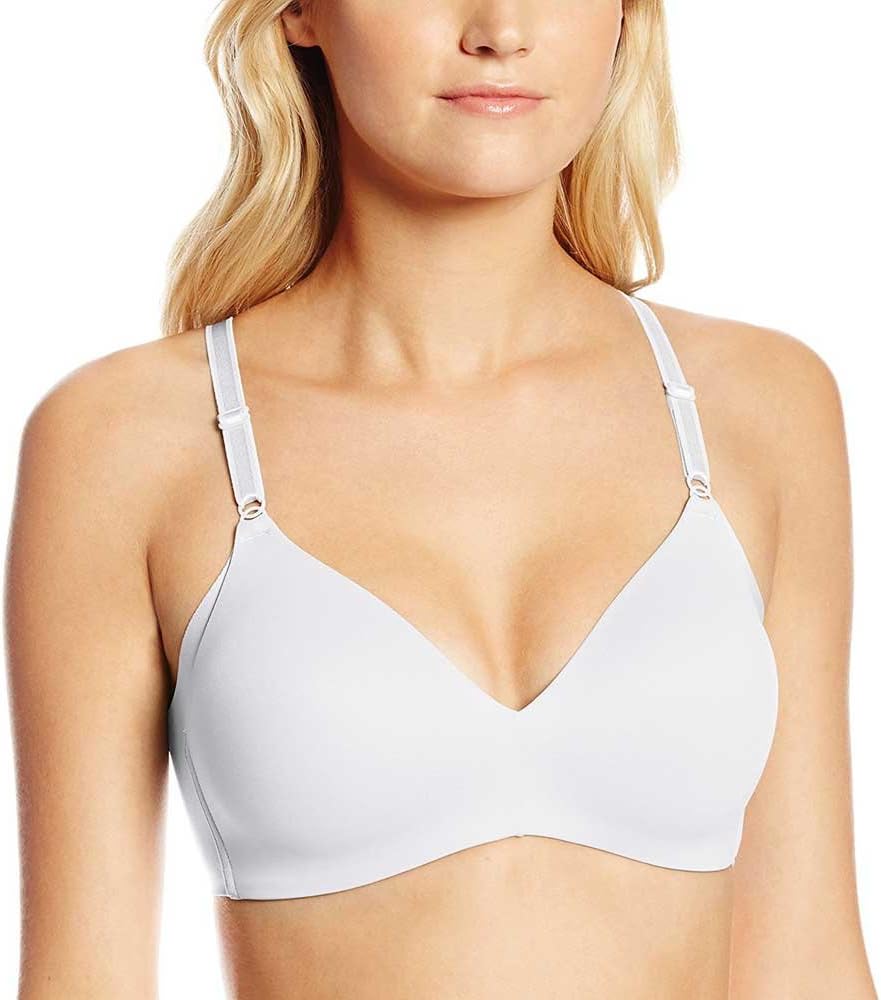 - Women's No Side Effects Underarm-Smoothing Comfort Wireless Lightly Lined T-Shirt Bra 1056