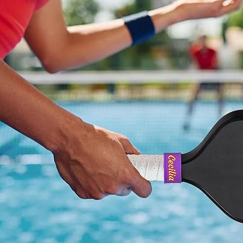 Miniatura 6 de 2 bandas de identificación personalizadas para pickleball pala, bandas de agarre de silicona para asegurar la cinta de agarre de pickleball,