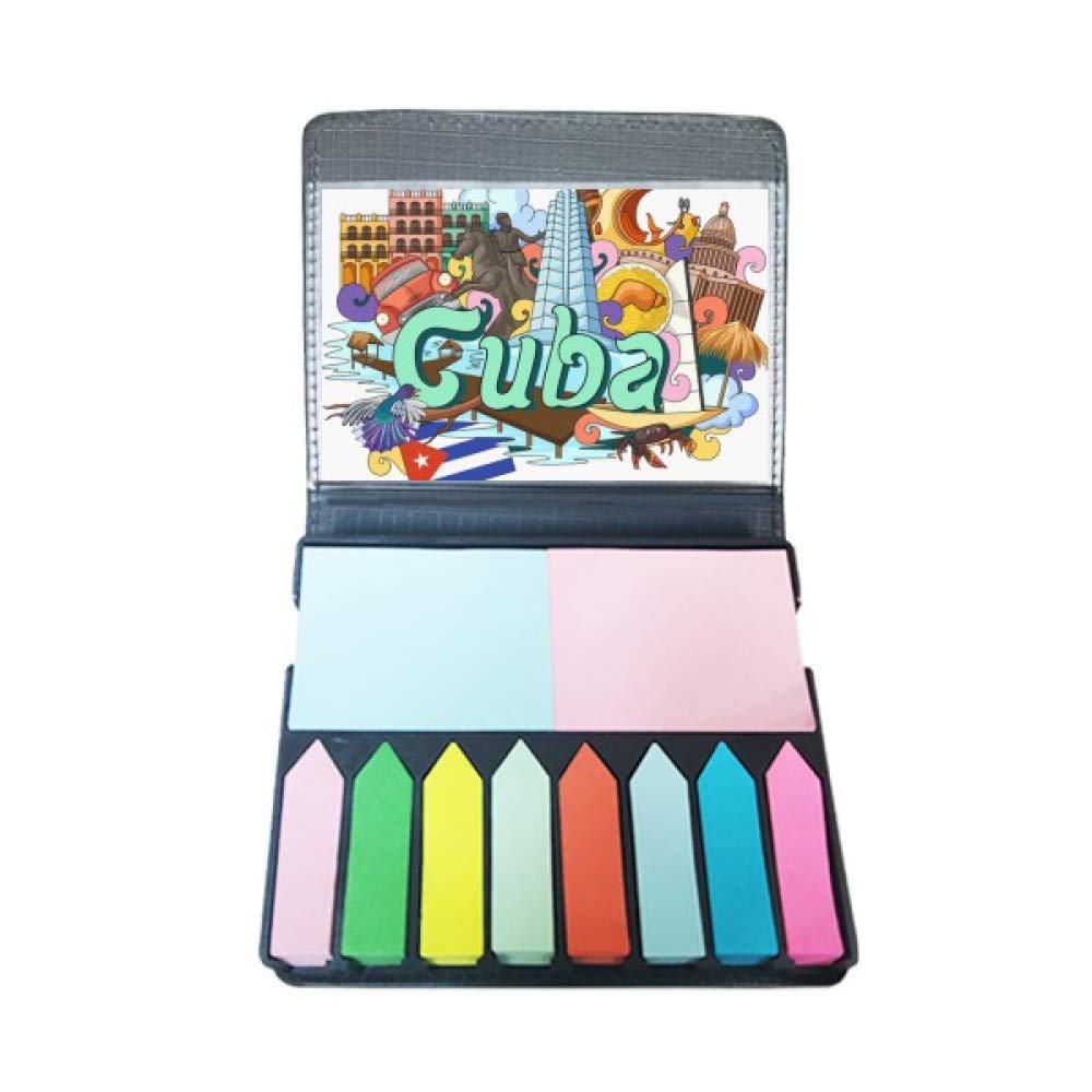 Bloc note auto-adhésif Cuba Graffiti marque-page coloré pour bureau - 5
