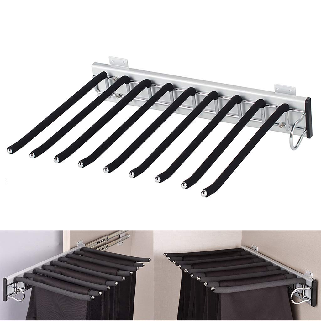 Barre de suspension gain de place pour un dressing de chambre bien rangé