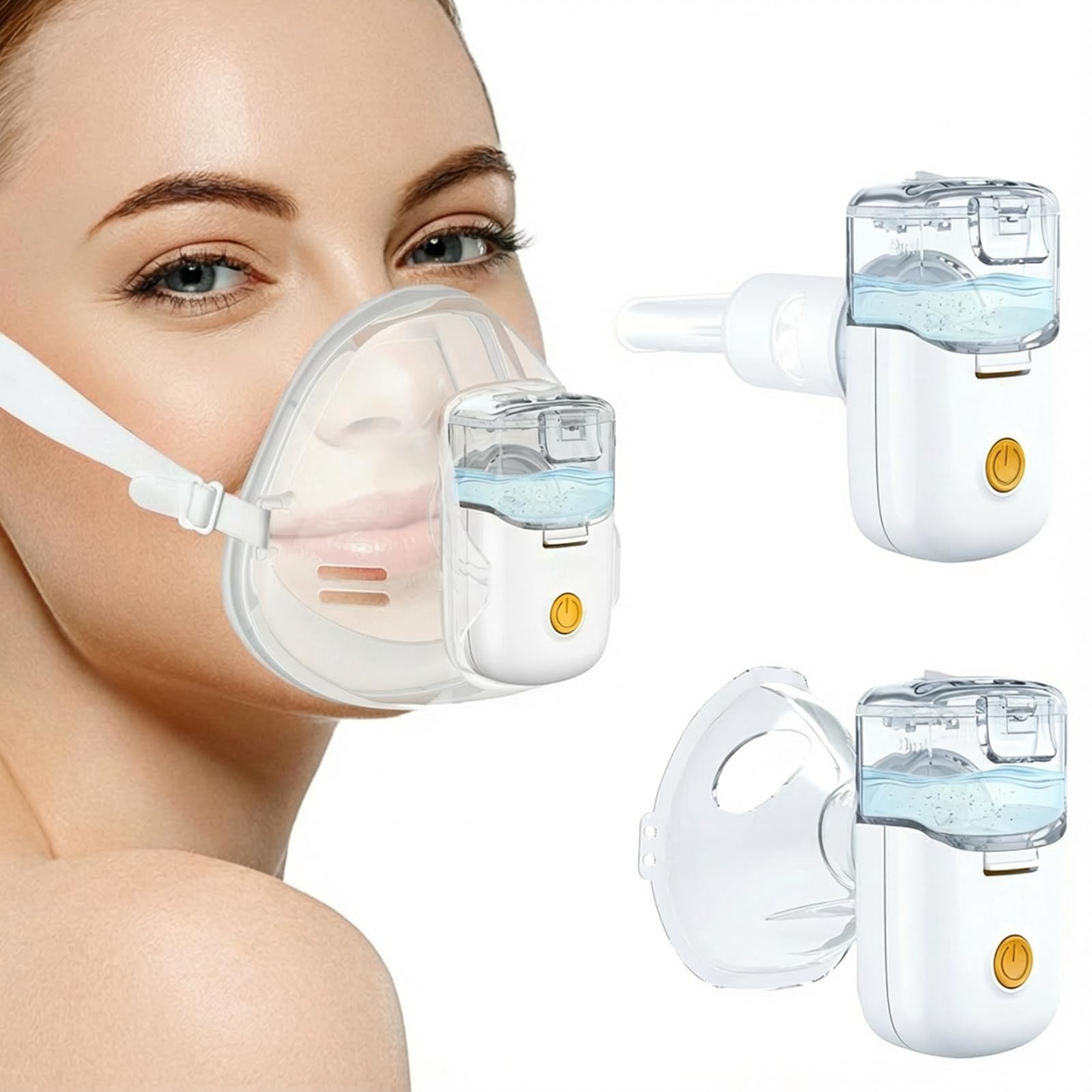 Nebulizer, Portable Nebulizer for Adults & Kids, Rechargeable Nebulizer with Handsfree Design for Lying Down Nebulization, Asthma Nebulizer for Respiratory Timely Help