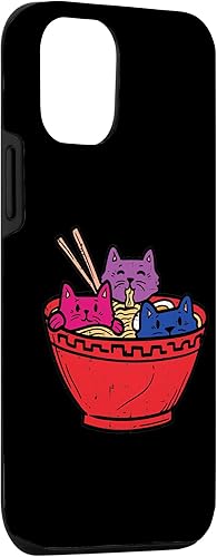 Miniatura 3 de Funda para iPhone 14 Pro Cats in Ramen Anime Food LGBTQ Bisexual Flag Gay Pride Bi
