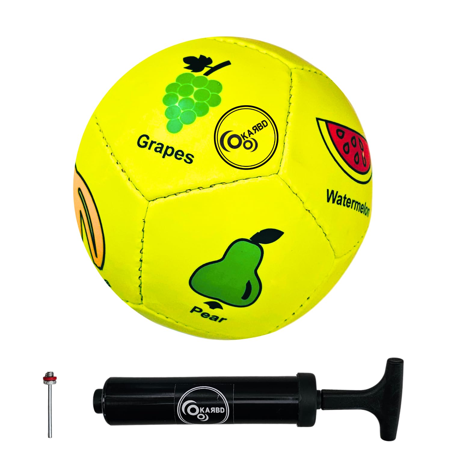 See full amazon price history chart for KARBD Hand Stitched Latex Bladder Football with Air Pump and Needle Pin - 12 Panel Ball for Turf & Soft Ground, PVC, Toddlers Age 1-2-3 & Small Kids Play Size 1 Mini, Lemon Fruits Learning KARBD Hand Stitched Latex Bladder Football with Air Pump and Needle Pin - 12 Panel Ball for Turf & Soft Ground, PVC, Toddlers Age 1-2-3 & Small Kids Play Size 1 Mini, Lemon Fruits Learning (B0D1QLM2XP) Amazon Price History, Amazon Price Tracker