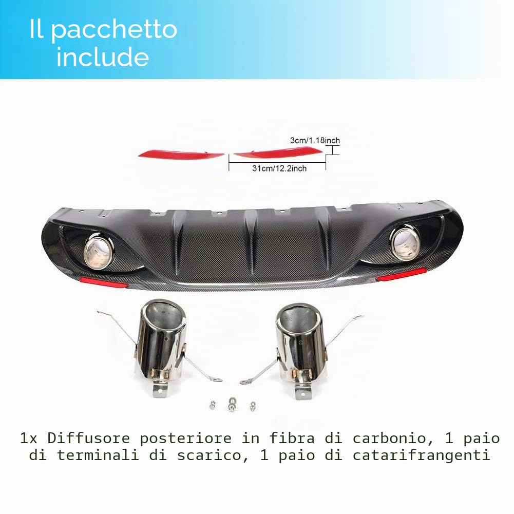 Carbon labbro paraurti anteriore per Alfa Romeo Giulia Base Sedan 2017 2018 2019 spoiler inferiore tipo mento Air Dam Splitter protezione per carrozzeria