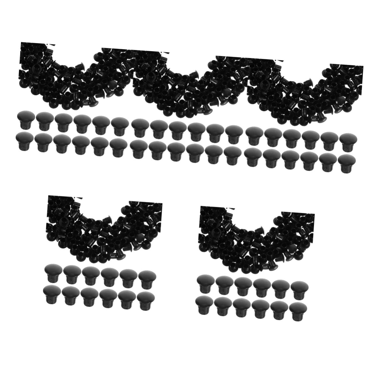 DOITOOL 5 Sätze Möbellochstopfen Bohrlochkappe Verschlussstopfen Lochstopper Lochstopfen Für Möbel Möbelloch-blindkappe Ausbrechstopfen 3/8 Regallochstopfen Black Abs 300 Stück * 5