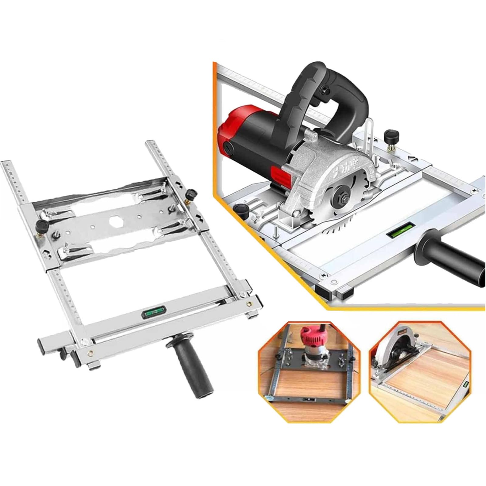 Posizionatore guida bordo per macchina da taglio, strumento di precisione per la lavorazione del legno per sega circolare, guida regolabile del tagliere, ideale per tagliare e posizionare progetti