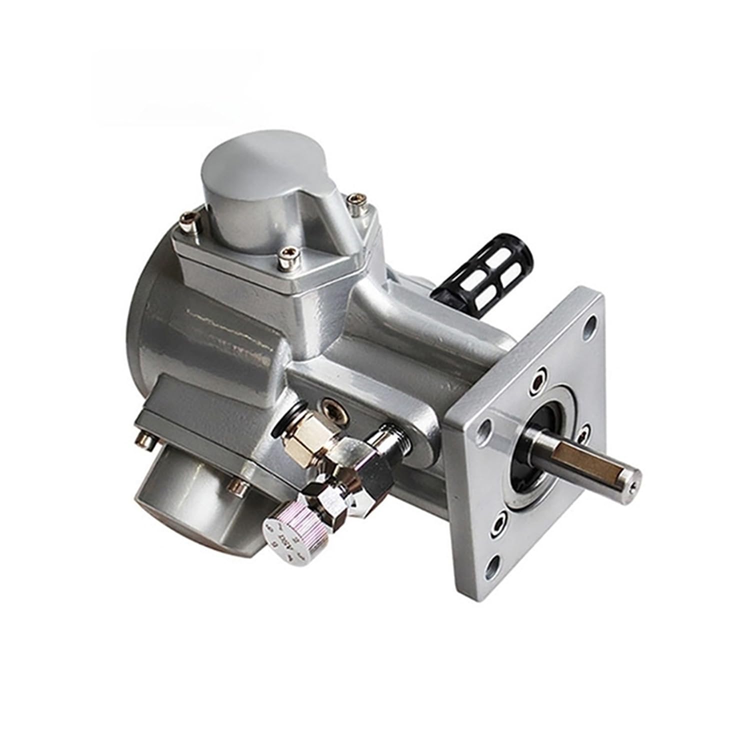 ATO Piston Air Motor for Paint Mixing and Industrial Stirring - Instantly Reversible Cool Running Pneumatic Agitator (Flange Installation Type, 1/8HP)