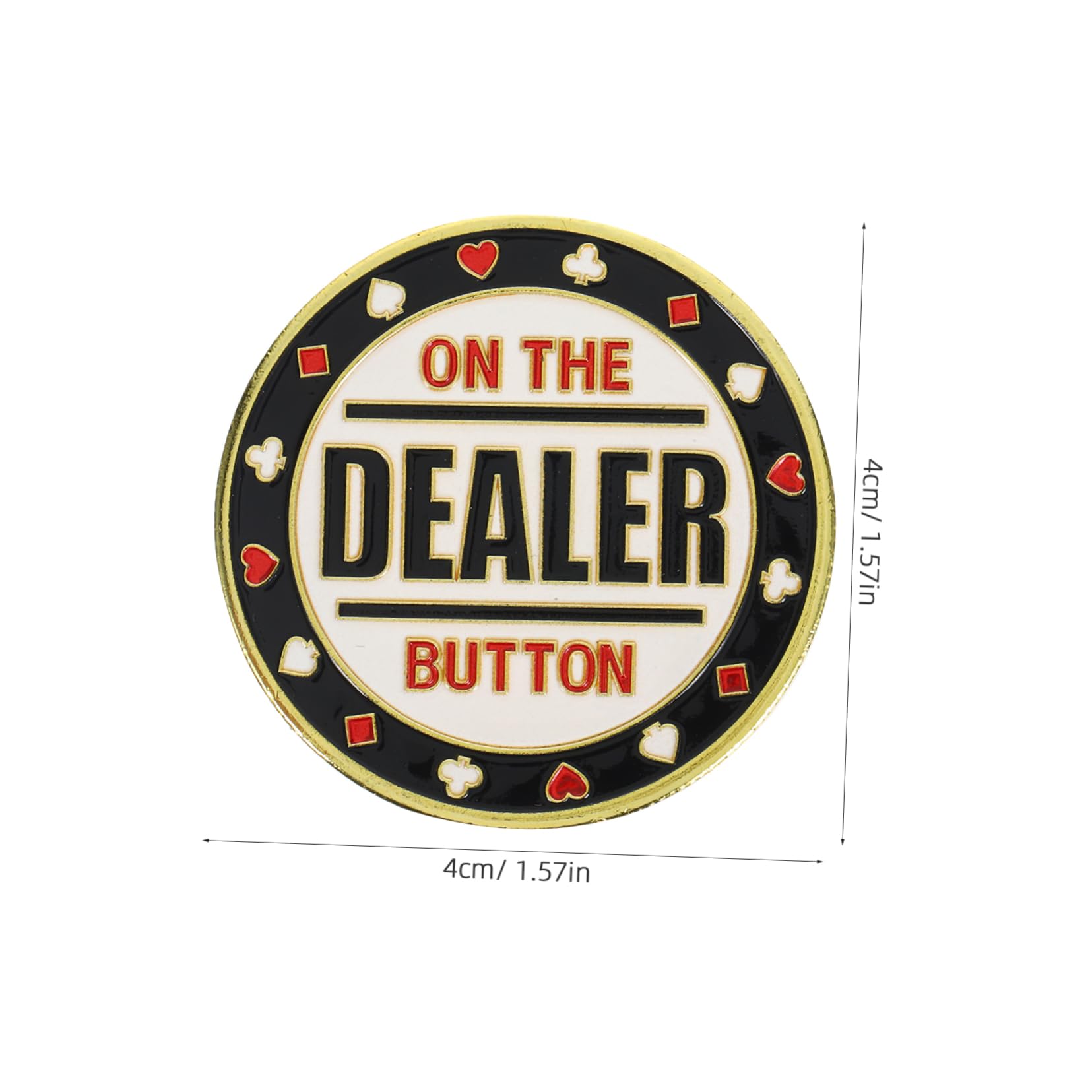 BCOATH Metal Dealer Button for Poker Games Game Markers for Tournaments Parties Smooth Design for Easy Use Game Counting Chip