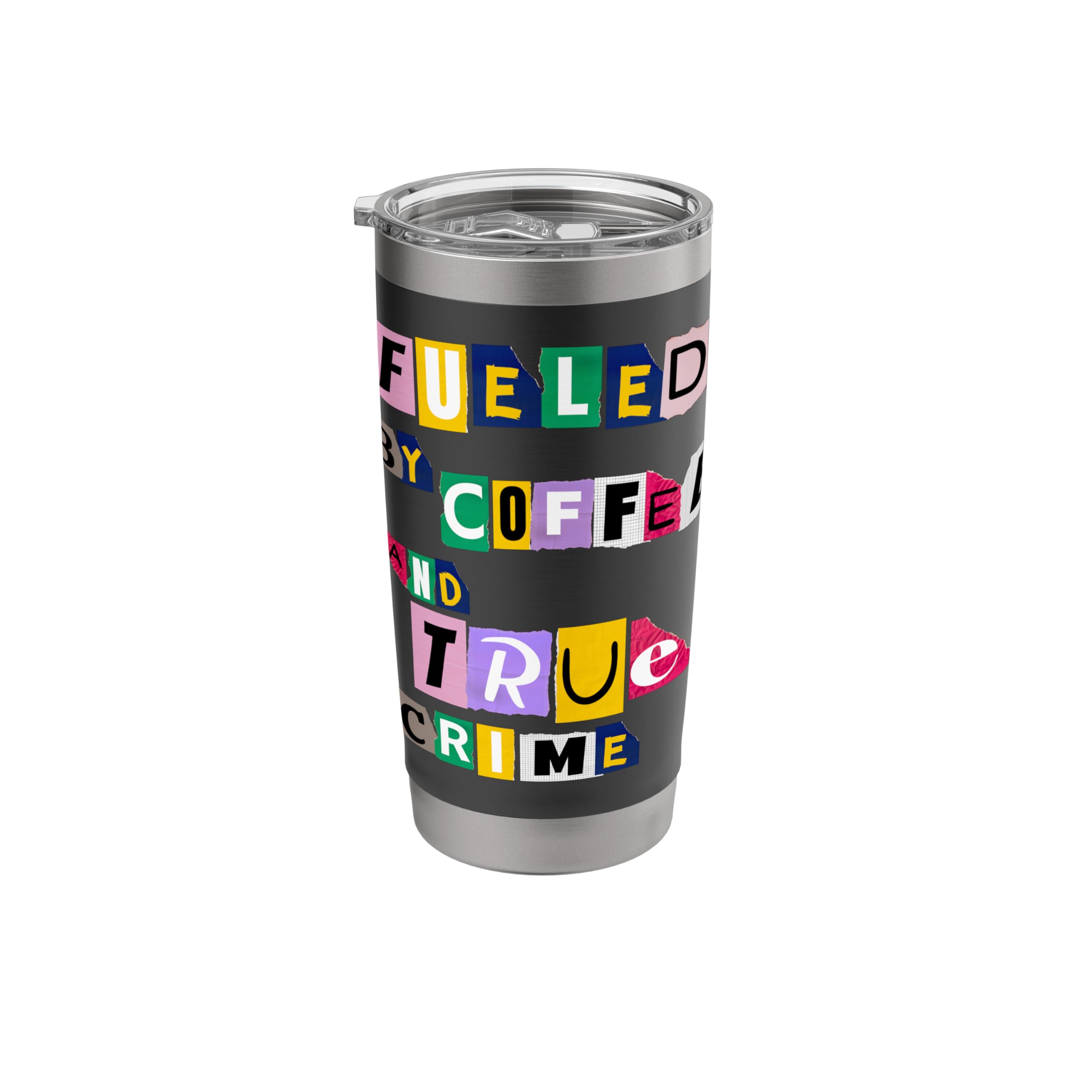 Fueled by Coffee and True Crime - Murder True Crimes Podcast Stainless Steel Insulated Tumbler