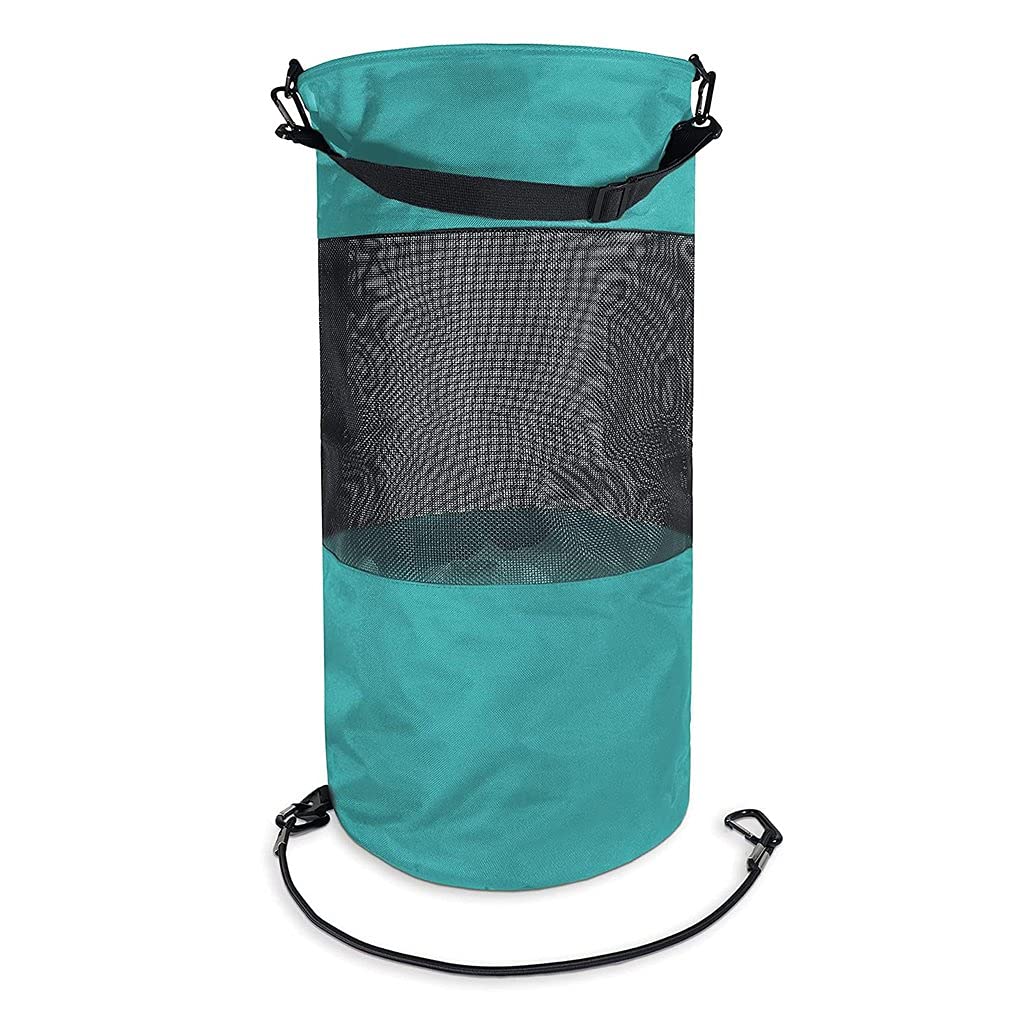 Sanzenling Port City Creation Boat Trash Bag Portable Outdoor Mesh Trash Bag For Your Boat Practical Storage Bag blue