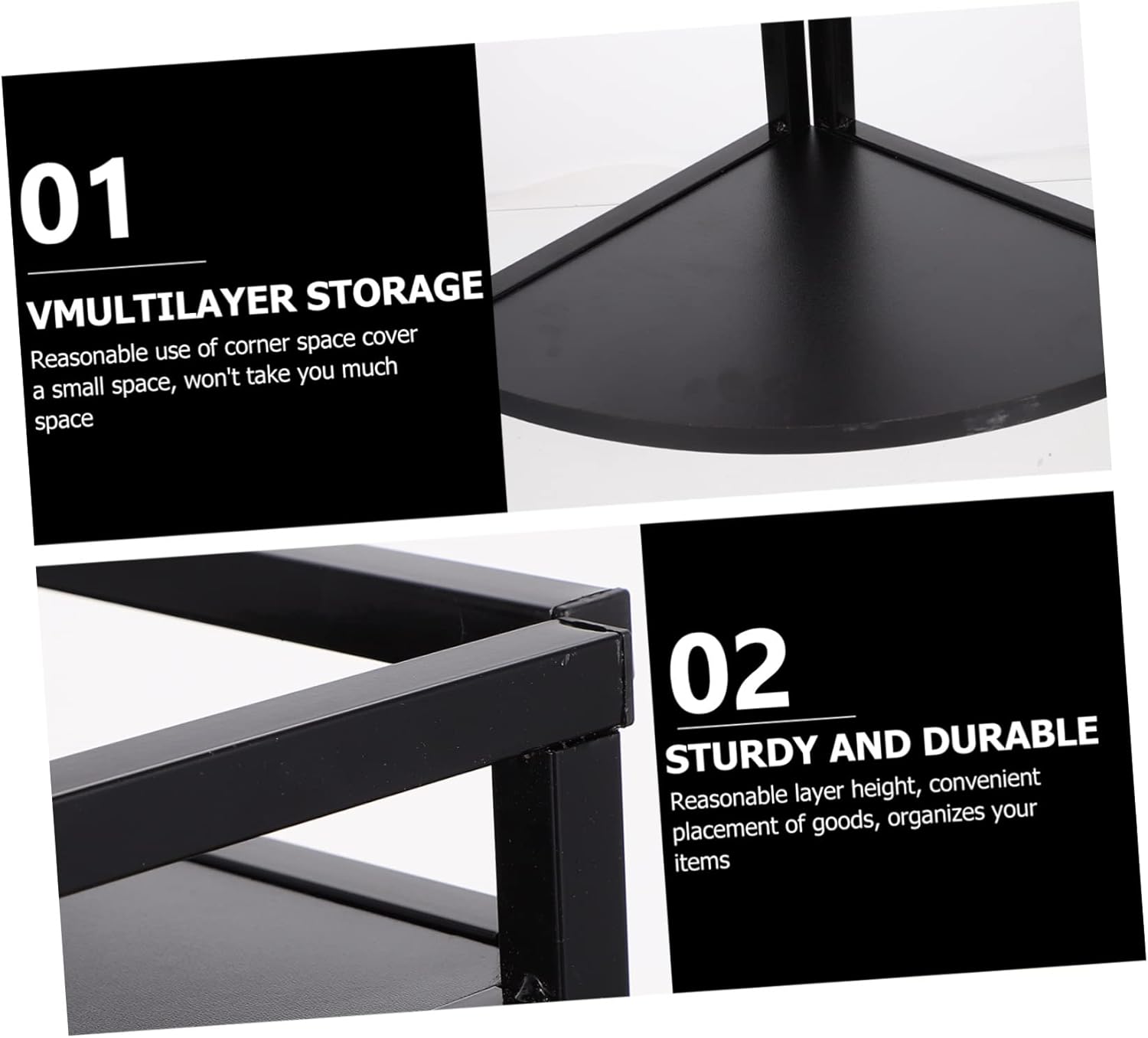 Seasoning Storage Shelf Corner Stand Kitchen Storage Rack Multi-Layer Shelves Organize Your Kitchen