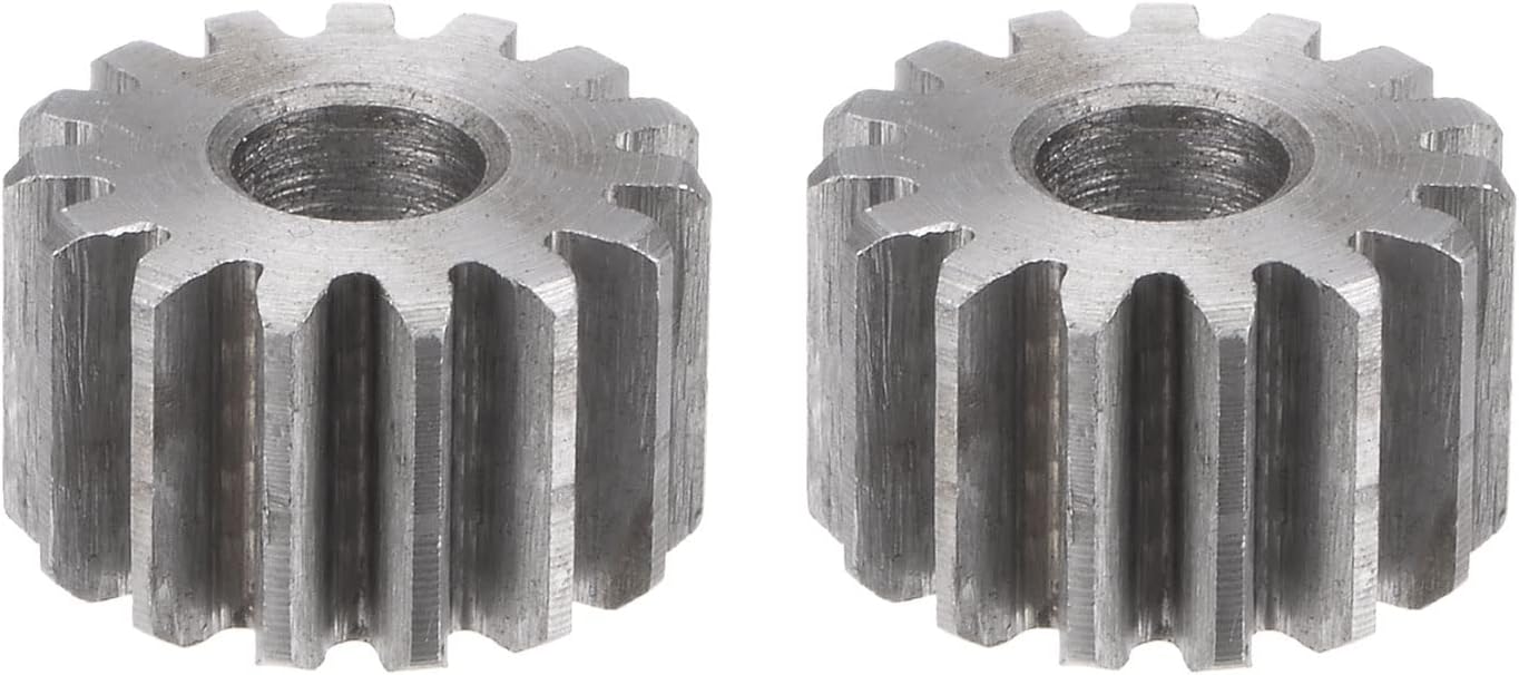 HARFINGTON 2pcs Straight Spur Gear 6mm Bore 12T Mod-1 Hardened 45# Steel Spur Diff Differential Motor Gear RC Car Replacement Parts