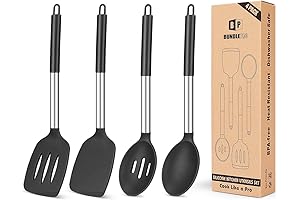 Essential Cooking Essentials | Set of 4 Silicone Mixing Spoons and Spatulas