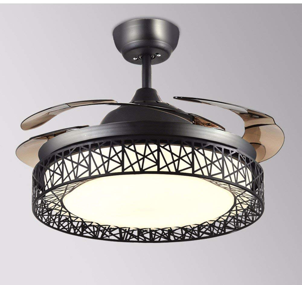Ventilateur de plafond avec lampe et télécommande pour salon - 4