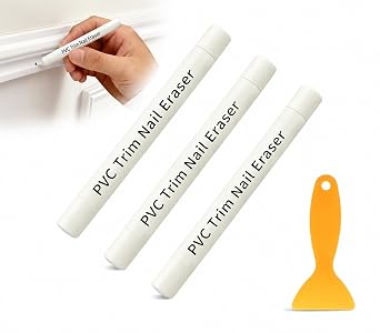 PVC Trim Nail Eraser White, Nail Hole Filler Stick | Fills small nail holes on unpainted PVC trim. Easy-to-use repair stick helps erase holes and restore a clean surface