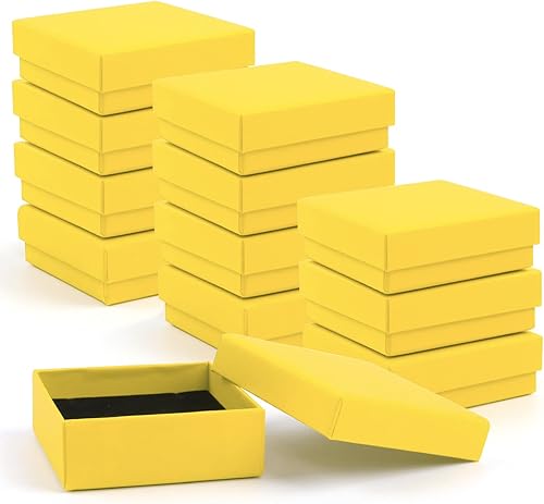 Miniatura 8 de Caja de regalo, caja de regalo, caja de regalo, 12 cajas de regalo cuadradas de cartón para joyas, caja de regalo de papel de cartón relleno de