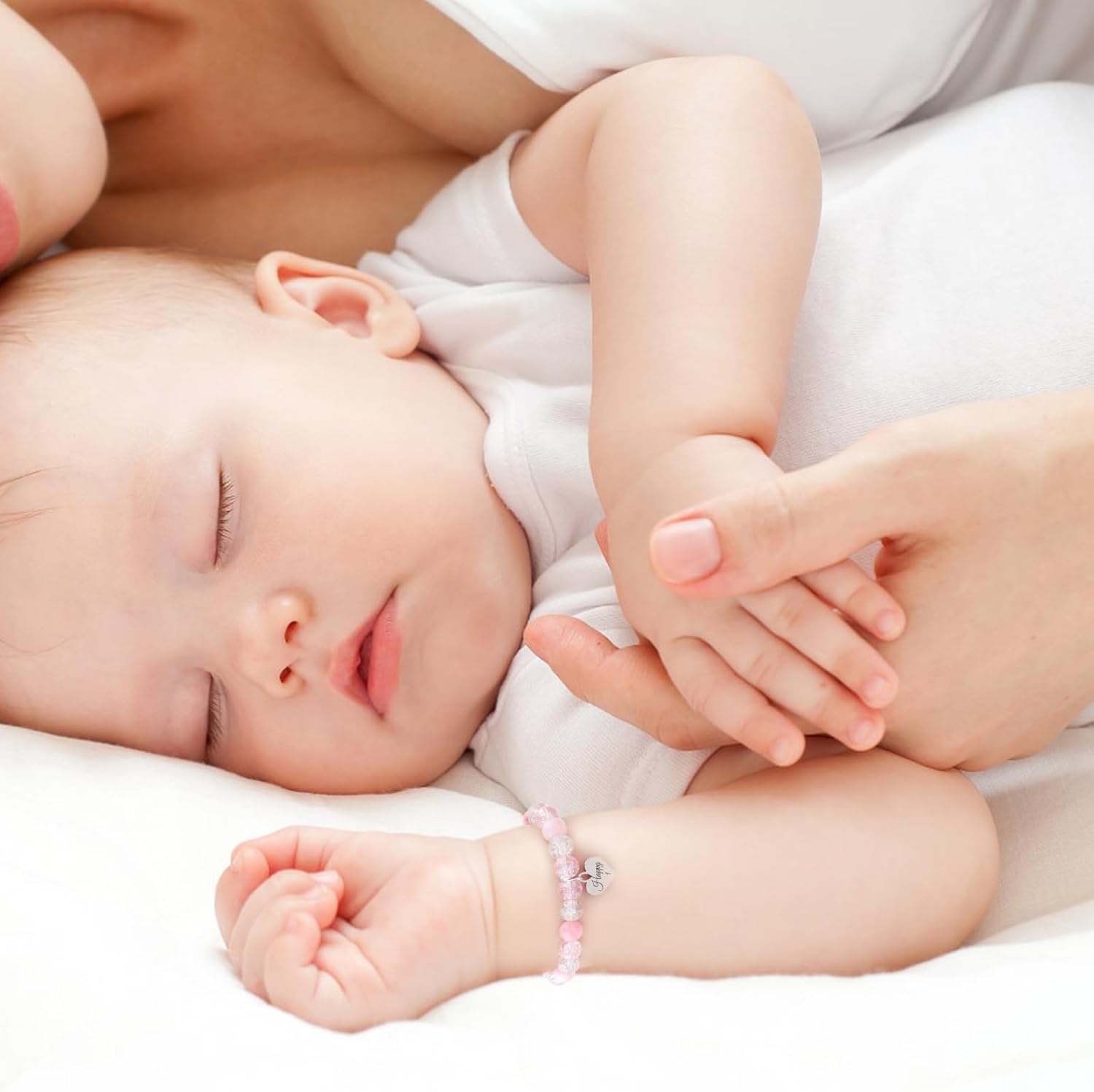 Birthday Bracelets Gifts for 1 2 3 4 5 6 7 8 Year Old Girls, Pink and white crystals Heart Charms Bracelets, Birthday Gifts for Girls Daughter Granddaughter Niece - Image 3