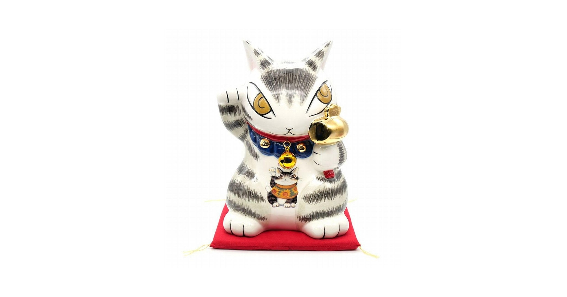 【同梱割引あり】 招き猫貯金箱 金運招き ＆レリーフマグネット ダヤン 招き猫 同梱割引あり】 招き猫貯金箱 金運招き ＆レリーフマグネット