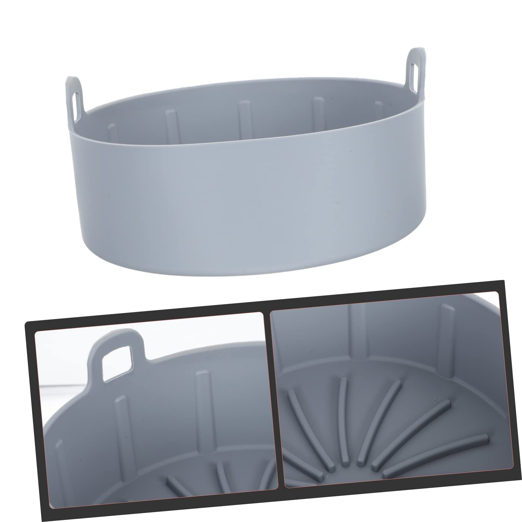TOPBATHY 2 Pz Cuscinetto Per Friggitrice Ad Aria Accessori Per Friggitrice Ad Aria Supporto Per Friggitrice Rotondo Per Friggere Forno Creatore Padella Grey Gel Di Silice