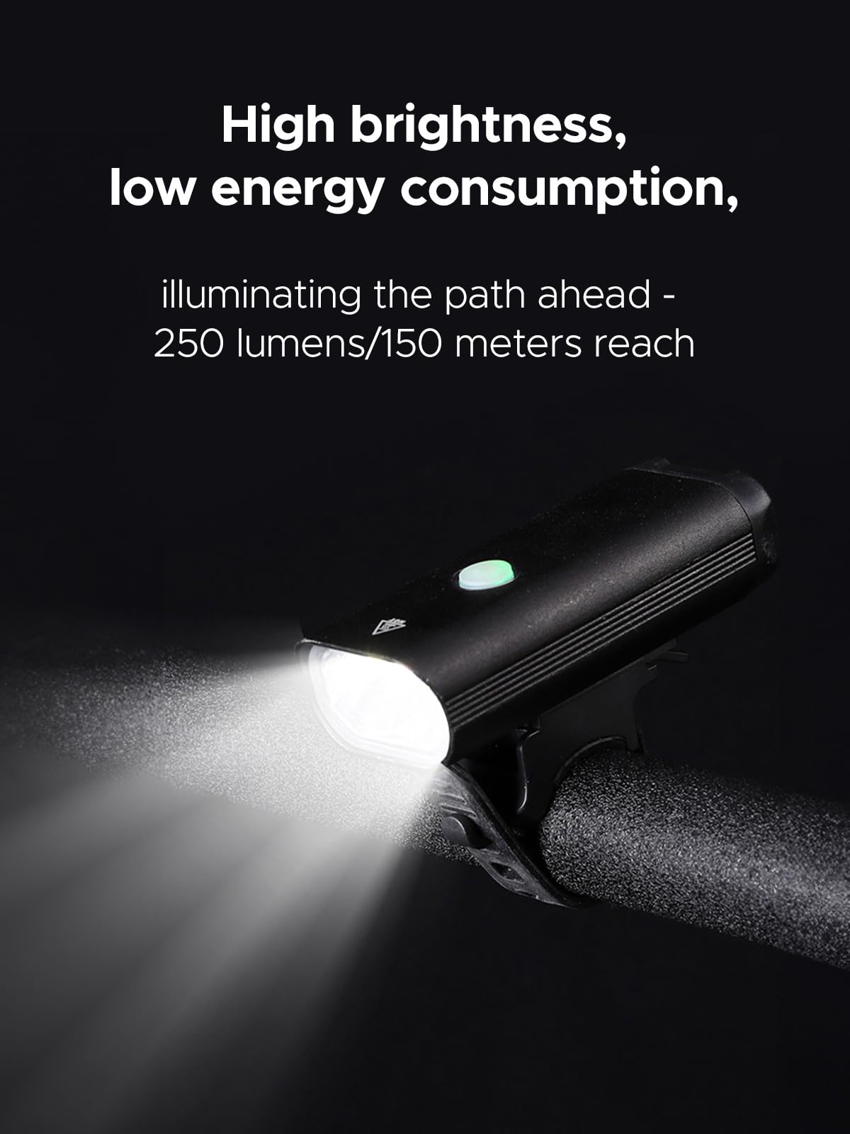 ENGWE Luci Bici Tweeter Luce Bici, Batteria Ricaricabile da 1200mAh USB, Impermeabile per Esterni, Oscuramento a 3 Velocità, Luci per Esterni Multifunzionali