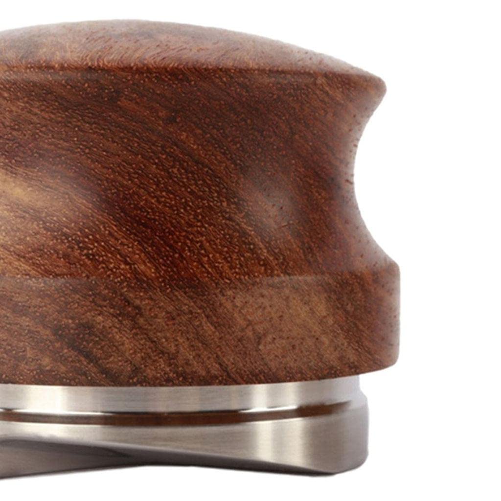 Coffee Distributor Accessorio Pressino Livellatore Portafiltro Base Solida Acciaio Inox Manico Ergonomico in Legno Adatto per caffè Uso Privat, 51mm