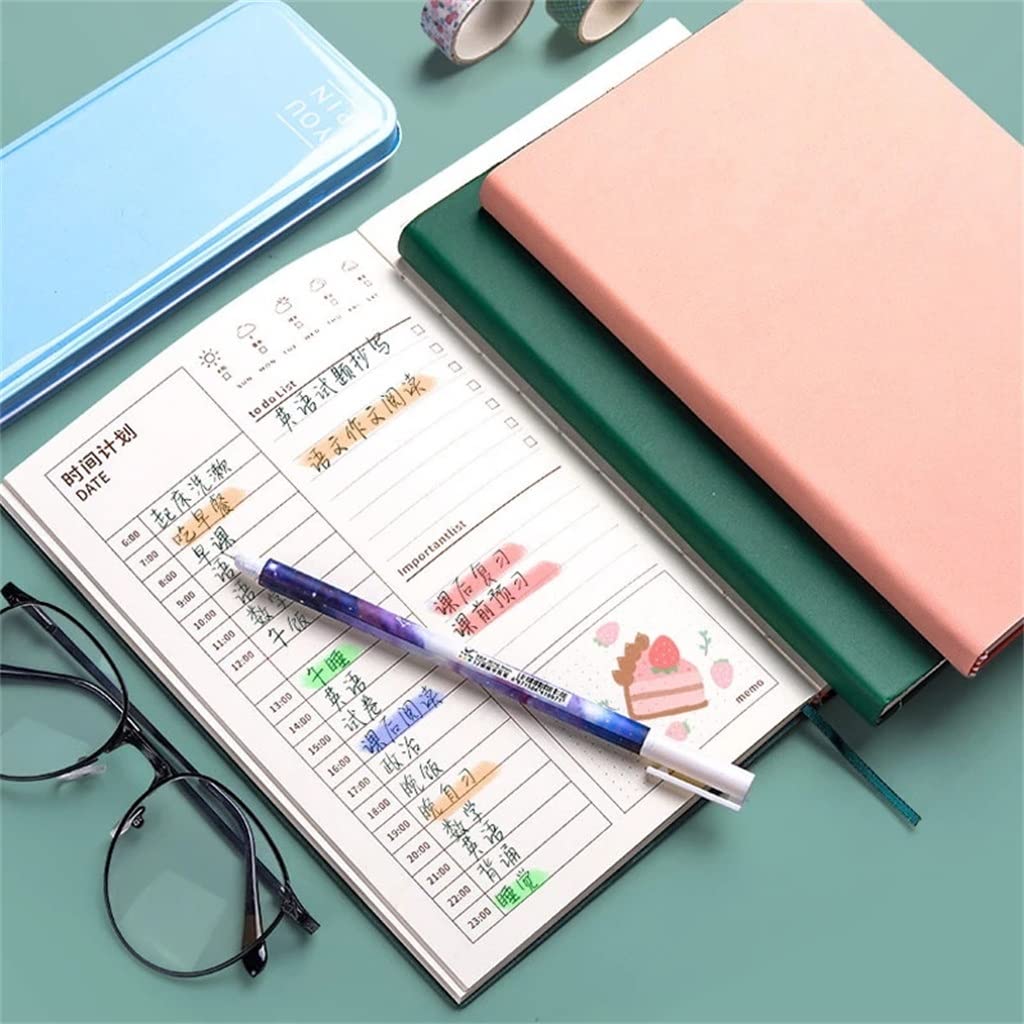 Agenda giornaliera 2 pezzi 2021 A5/A6 Lista di controllo Lista delle cose da fare Blocco note Diario taccuino 200 pagine (A A5 x 2 pezzi)