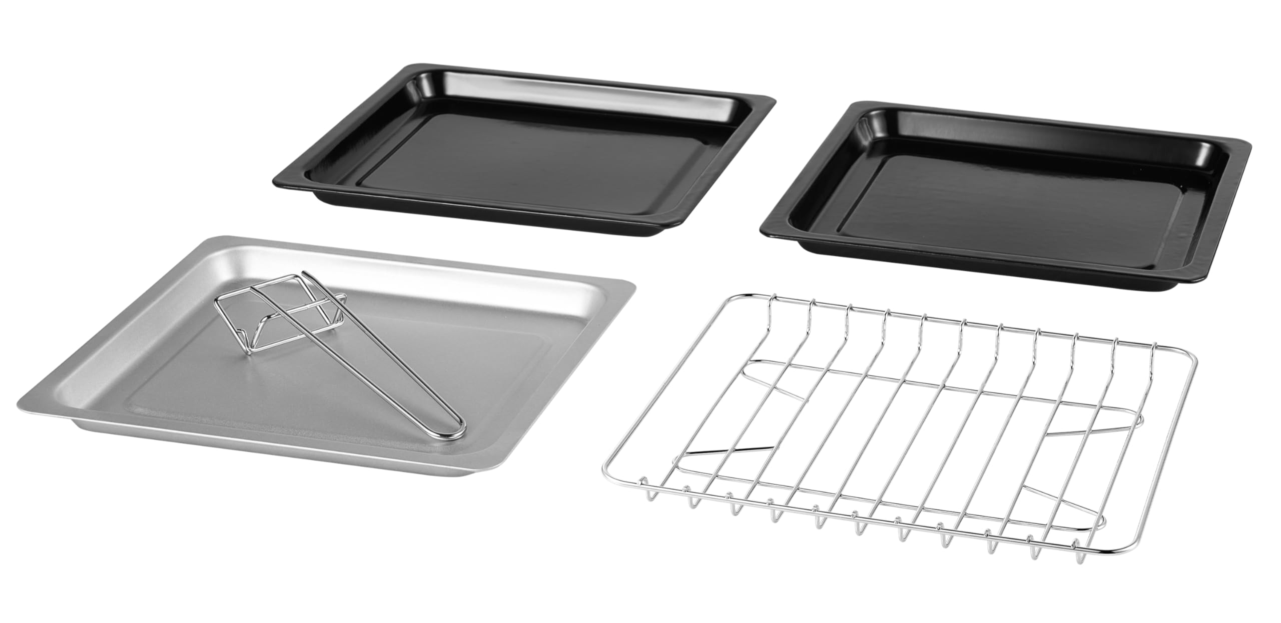 3in1 Mini Backofen 20 Liter mit Konvektion inkl. Warmhalteplatte | 2 Backbleche + Grillrost | Minibackofen | Pizza-Ofen | zuschaltbare Umluft | abnehmbare Grillplatte | 60 min.Timer | 1300W