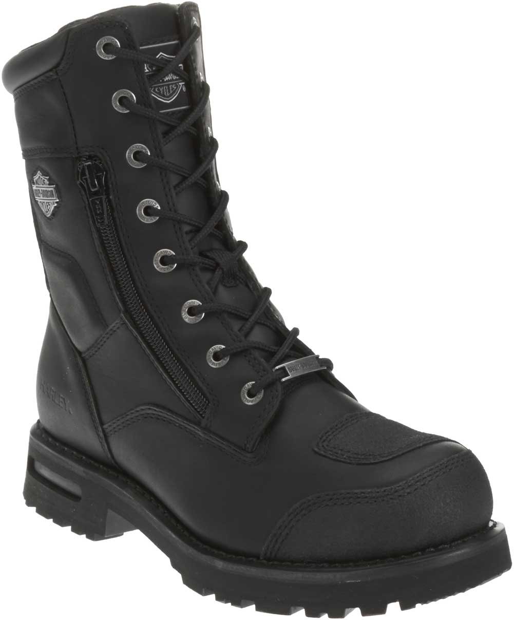 Harley-Davidson Men's Riddick 8-Inch Lace-UP Black Motorcycle Boots D98308