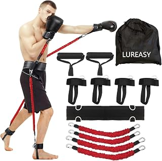 12pcs/Set Boxing Resistance Bands, Boxing Equipment,Training Equipment, Boxing Trainer, Boxing Gear, Latex Resistance Belt Taekwondo Explosive Power Training Multi Functional Tension Rope Set