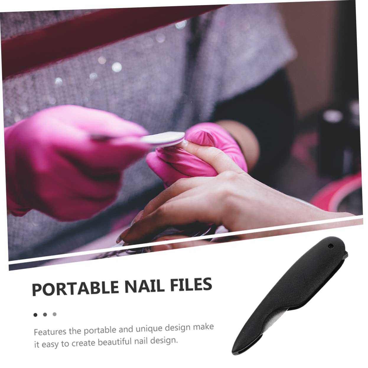 FRCOLOR 40pezzi Unghie Pieghevoli Strumenti Portatili Per Manicure Pratici e Compatti Per Rifinire e Modellare Unghie Movimento