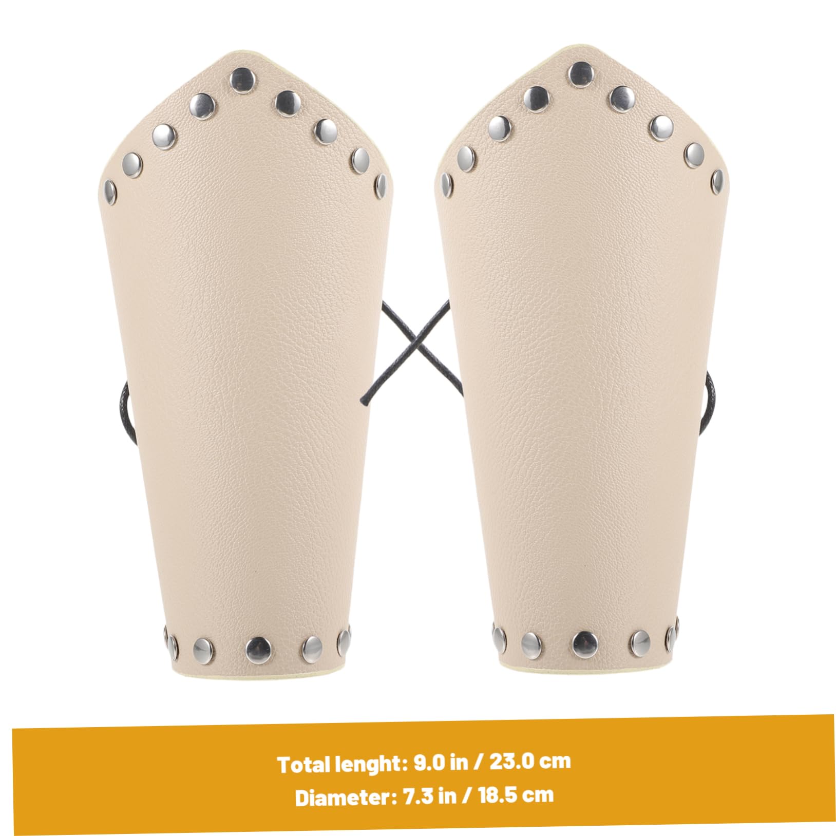 GALPADA Archery Equipment 1 Pair of Leather Arm Guards Reusable Wear-Resistant and Comfortable for Bow Hunting