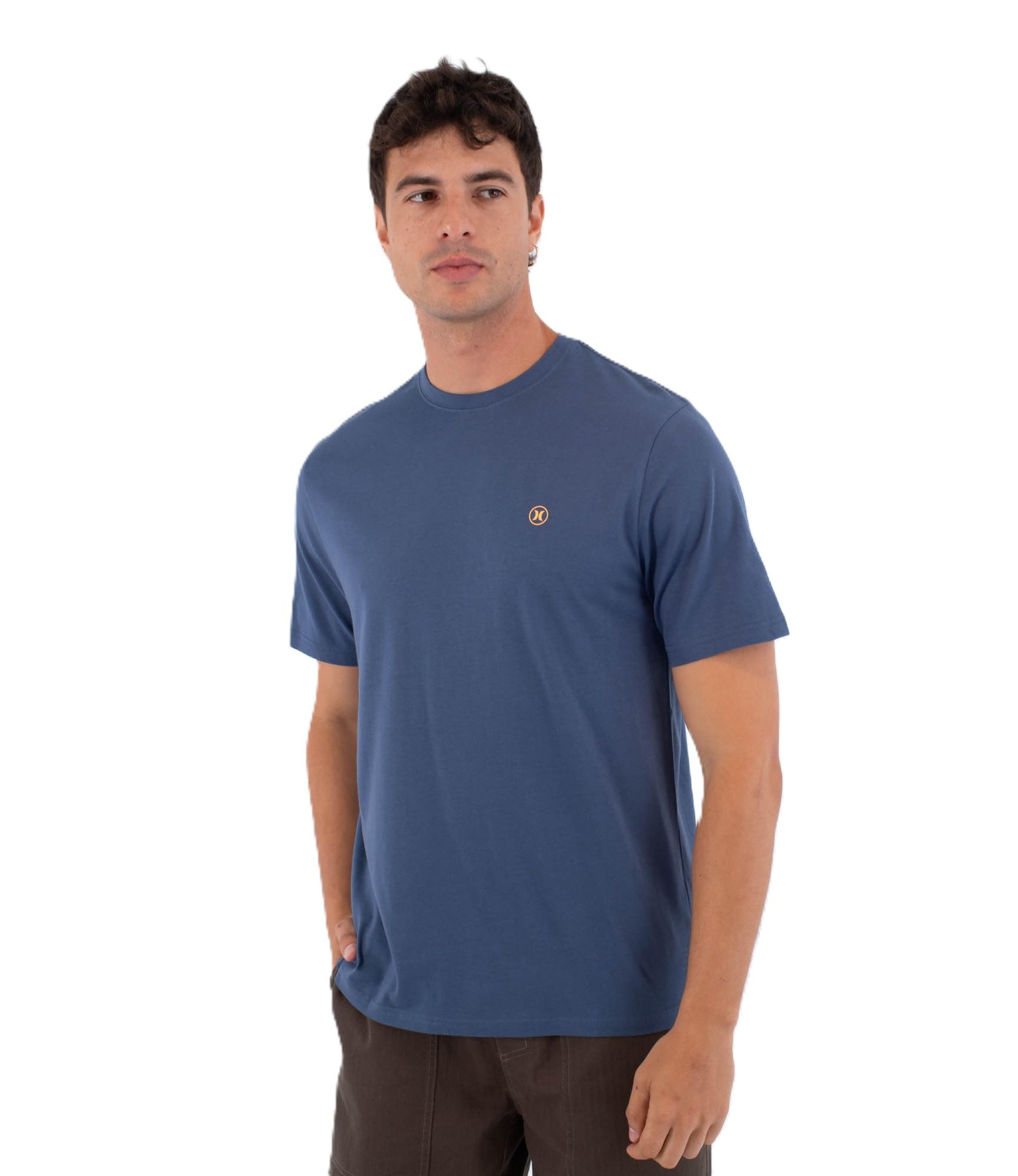Hurley Mens Icon Circle Short Sleeve Tee T-Shirt, Grey, M EU