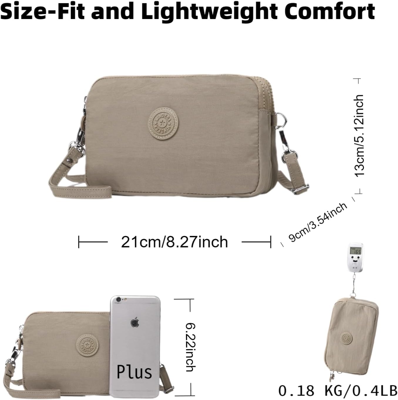 Stylish Nylon Small Crossbody Bag Handbag for Women Lightweight Mini Purse - Image 5