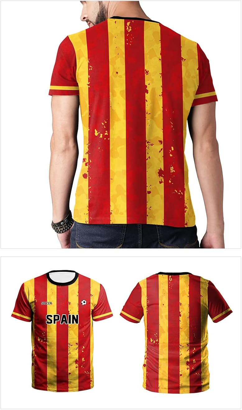 Miniatura 2 de Casmyd Camiseta de fútbol de la Copa del Mundo 2022 para mujeres y hombres camisetas de fútbol gráficas de manga corta para fanáticos del fútbol