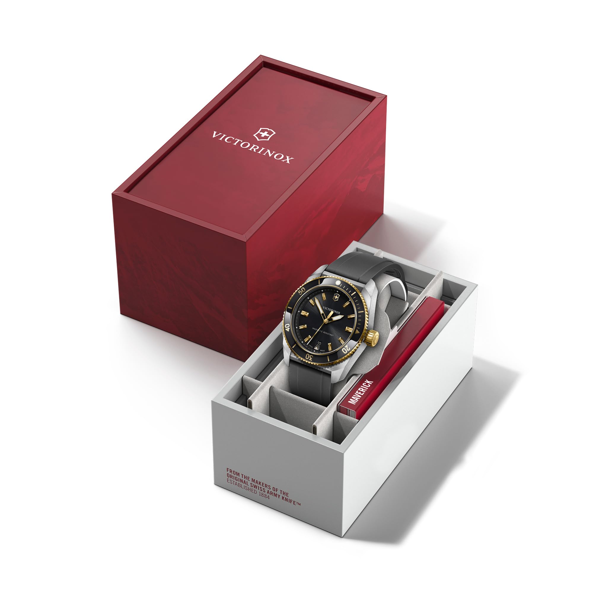 Victorinox Reloj V242099 Maverick Acero y Caucho