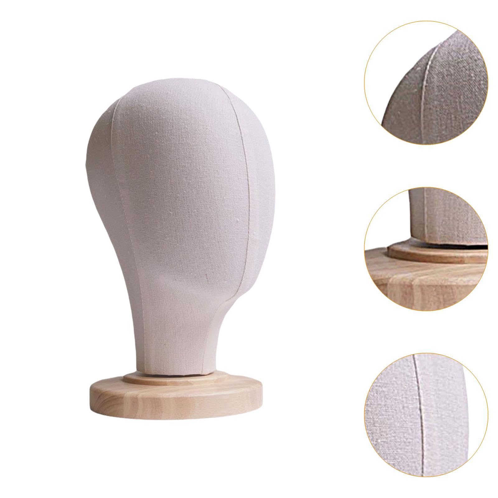 perfk Tête de Mannequin, perruque, postiche polyvalente, 54cm, porte-chapeau, modèle de dôme, tête pour couvre-chef, casquette de, Broches non insérables