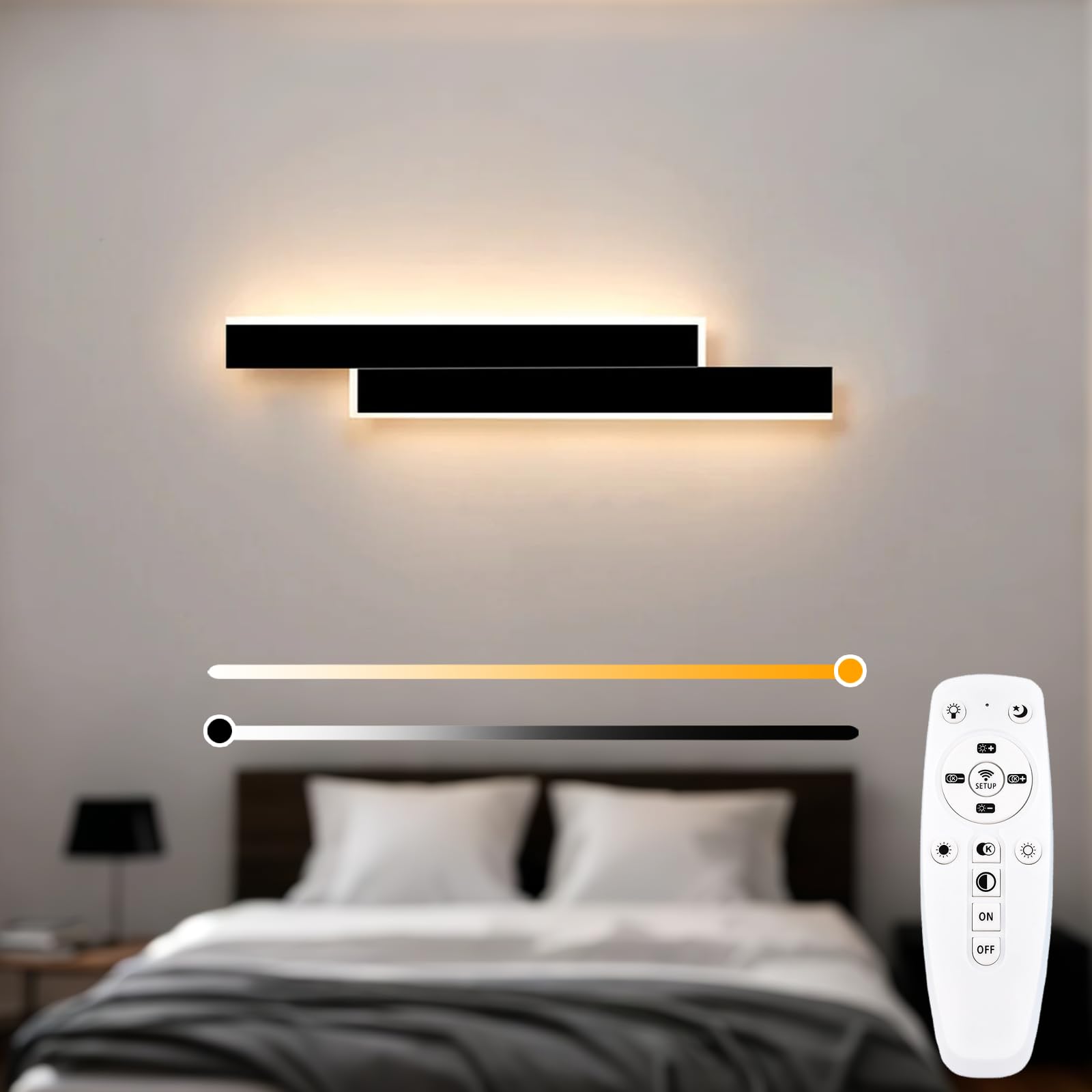 Aplique pared interior LED 15W regulable de 60cm con mando a distancia 8