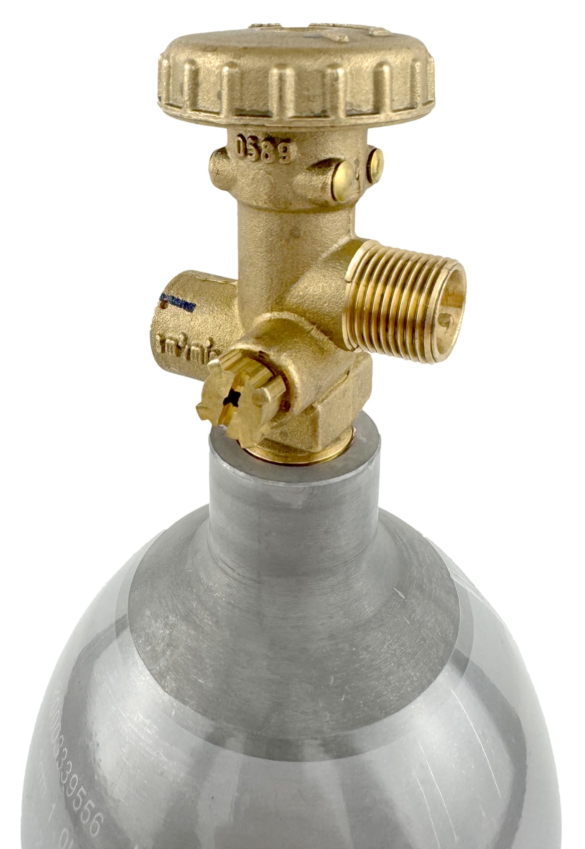 GARDINGER befüllbare Aluminium Propanflasche Profill 0.5 mit Umfüllschlauch und Schnellkupplungen