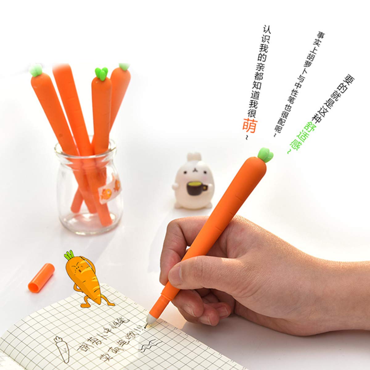 Stylo à encre Gel licorne,ensemble de 4 pièces,fournitures de papeterie scintillantes