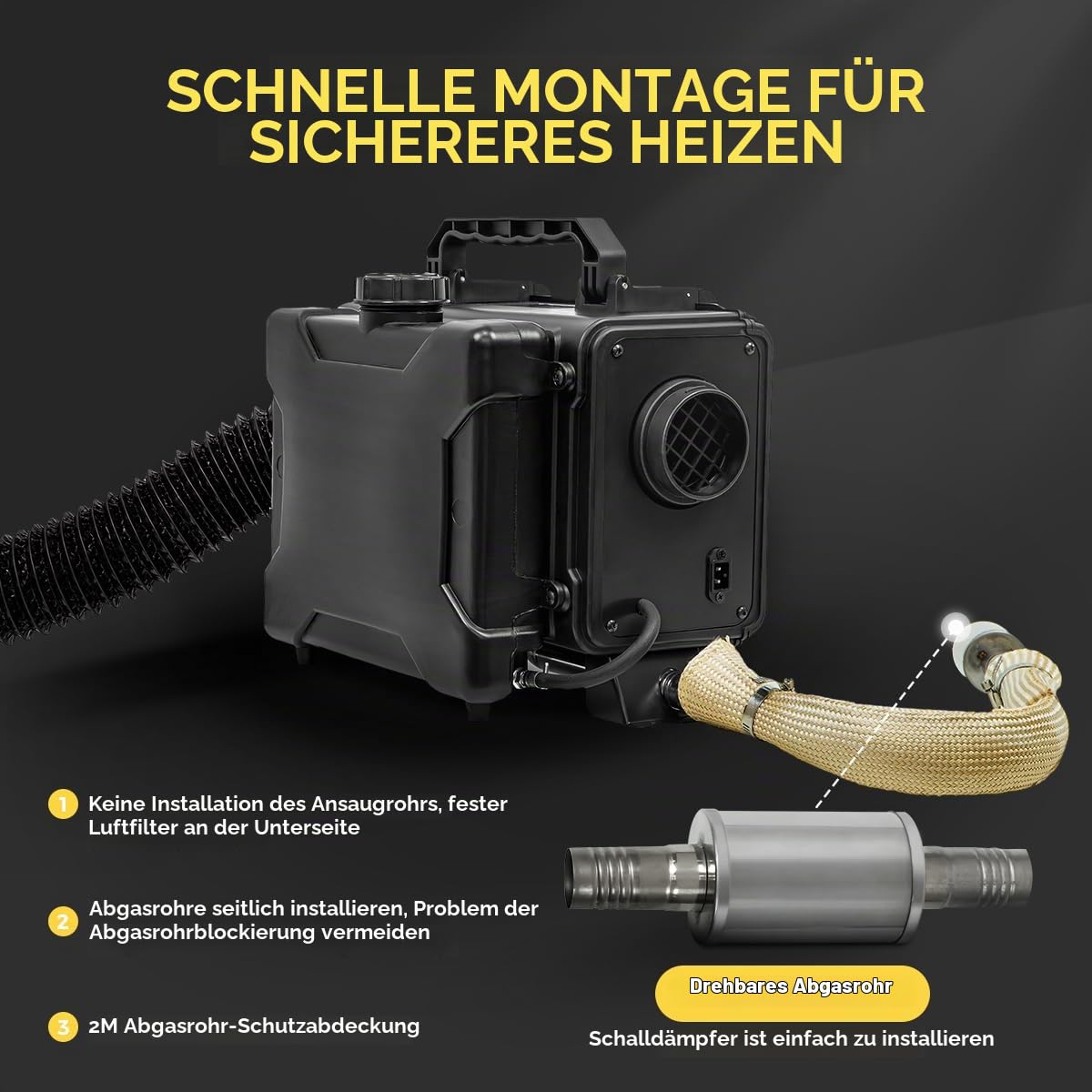 Sunster HTB1 8KW Diesel Luftheizung, 4G/5G Steuerung Standheizung Kreislauf