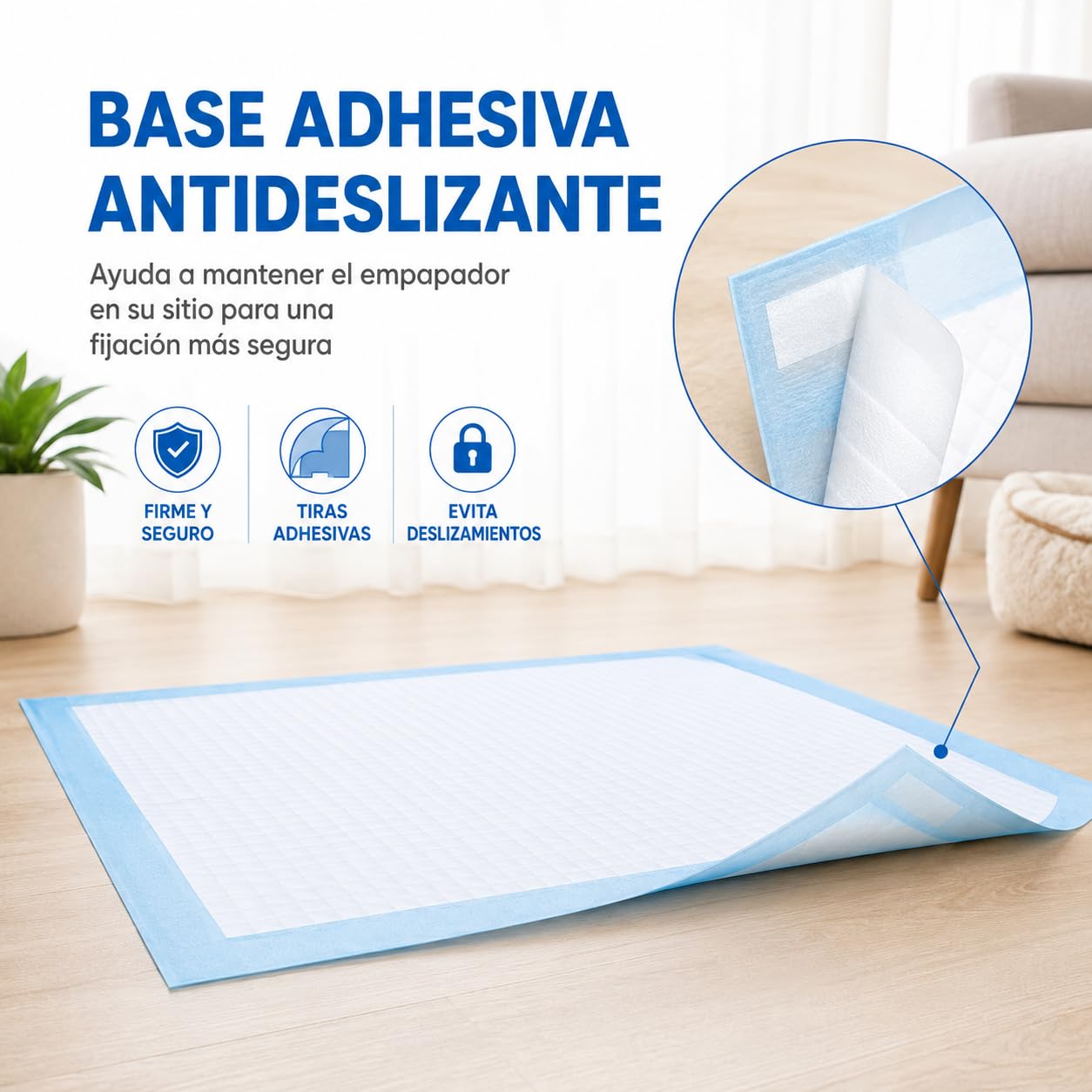 BESCH Empapadores para Perros de Alta Absorción con Base Adhesiva – Almohadillas Higiénicas para Cachorros y Adultos, Control de Olores, Antideslizantes, Entrenamiento Fácil (60x90cm, 200 Unidades)