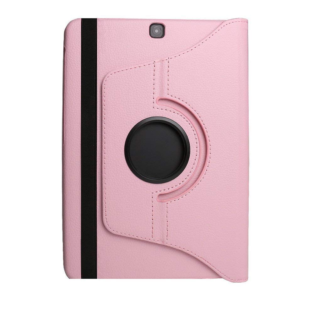 Jennyfly 2020 Galaxy SM-T307 Cover, 360 Degree Rotating Hand Free Stand Case Easy Viewing Lightweight Durable PU Leather Corner Protection Cover for 2020 Samsung Galaxy Tab A 8.4 (SM-T307) - Pink