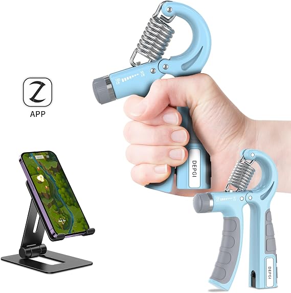 DEPGI Smart Grip Strength Trainer with App, Digital Hand Gripper with 10-130LB Resistance for Muscle Building & Injury Recovery(2 Pack)
