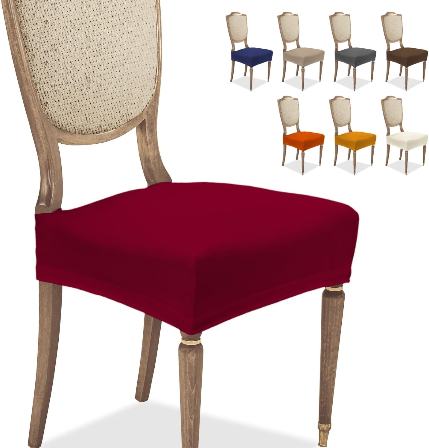 Pack 2 coprisedia con schienale elastico beige 40 - 50 cm | Leroy Merlin