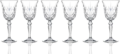 RCR Crystal Melodia, juego de copas de vino de vidrio