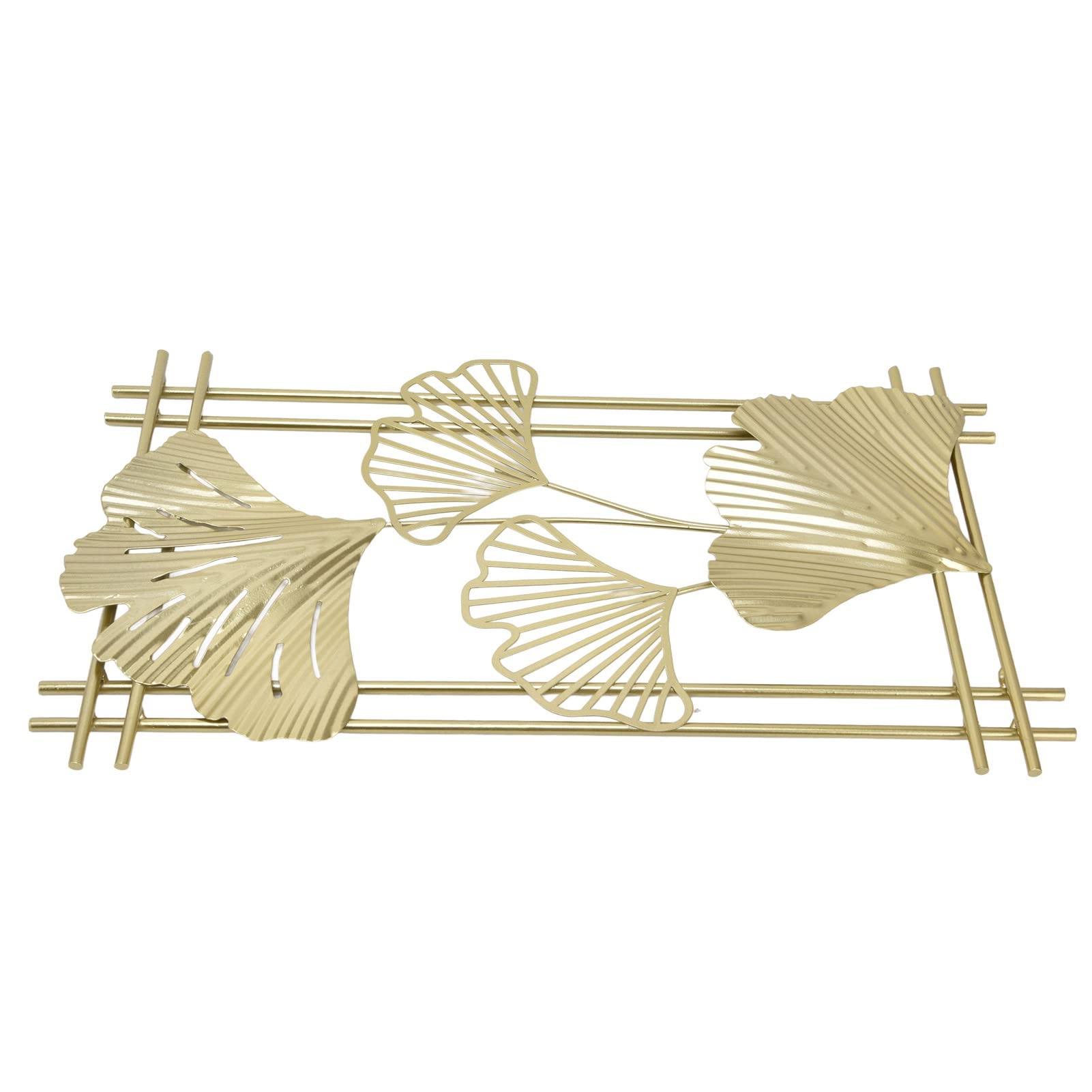 MOTUZP Decorazione da Parete in Metallo Ginkgo Decorazione da Appendere a Parete in Foglia, Decorazione da Parete in Foglia Dorata Decorazione da Appendere Scultura Artistica con