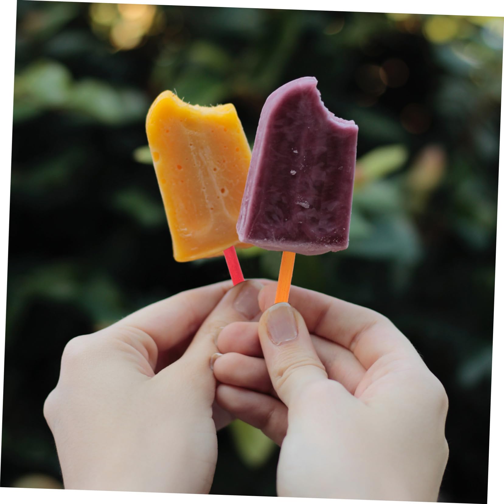 500 piezas Unidades Palitos de Madera Redondeados para Helados DIY Manualidades Varillas Seguras para Suministros de Helados Creativos