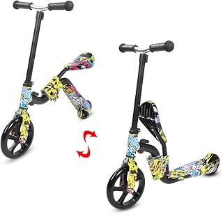 Keenso Children Balancing Scooter, Children Toddler Colorful Scooter Multifunction Dual Use Balancing Scooter for 3-12 Years Old Outdoor scooters Children's Sports